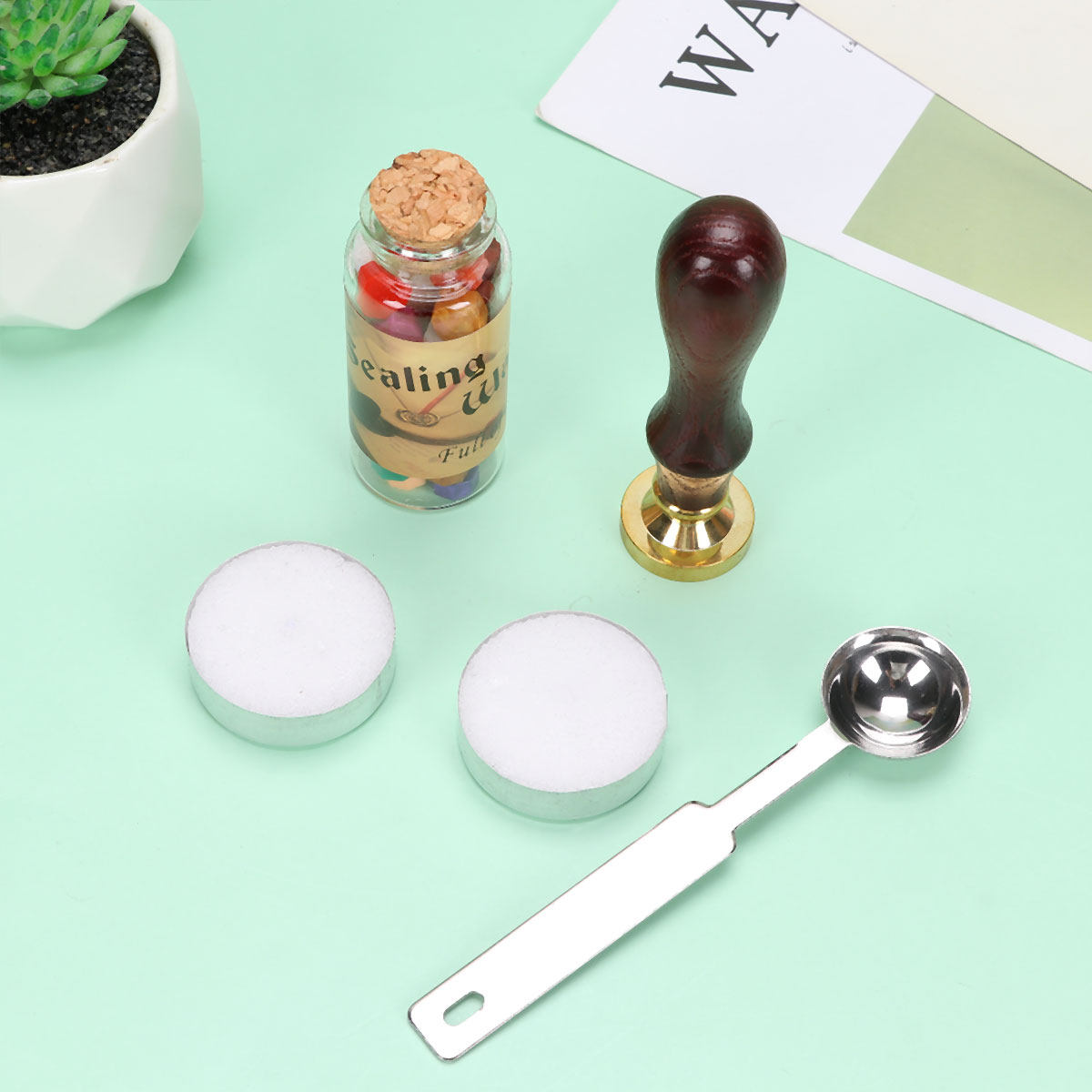 Wax Seal Letter Kit - مجموعة واحدة من أدوات ختم الشمع