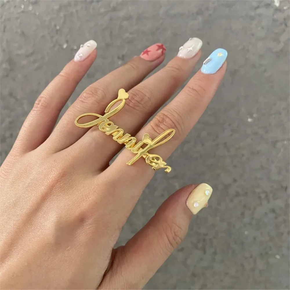 Initial Ring Custom - خاتم لي تشي المخصص بتصميم قلب