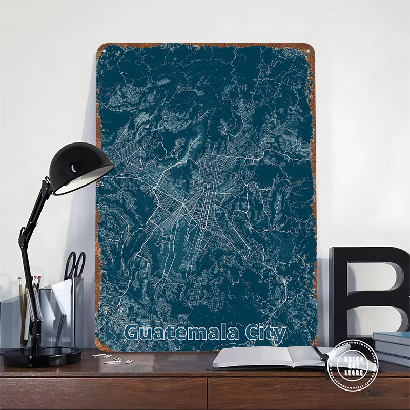 لوحة معدنية مخصصة لخريطة مدينة - مراجعة Custom Map Poster وسعره