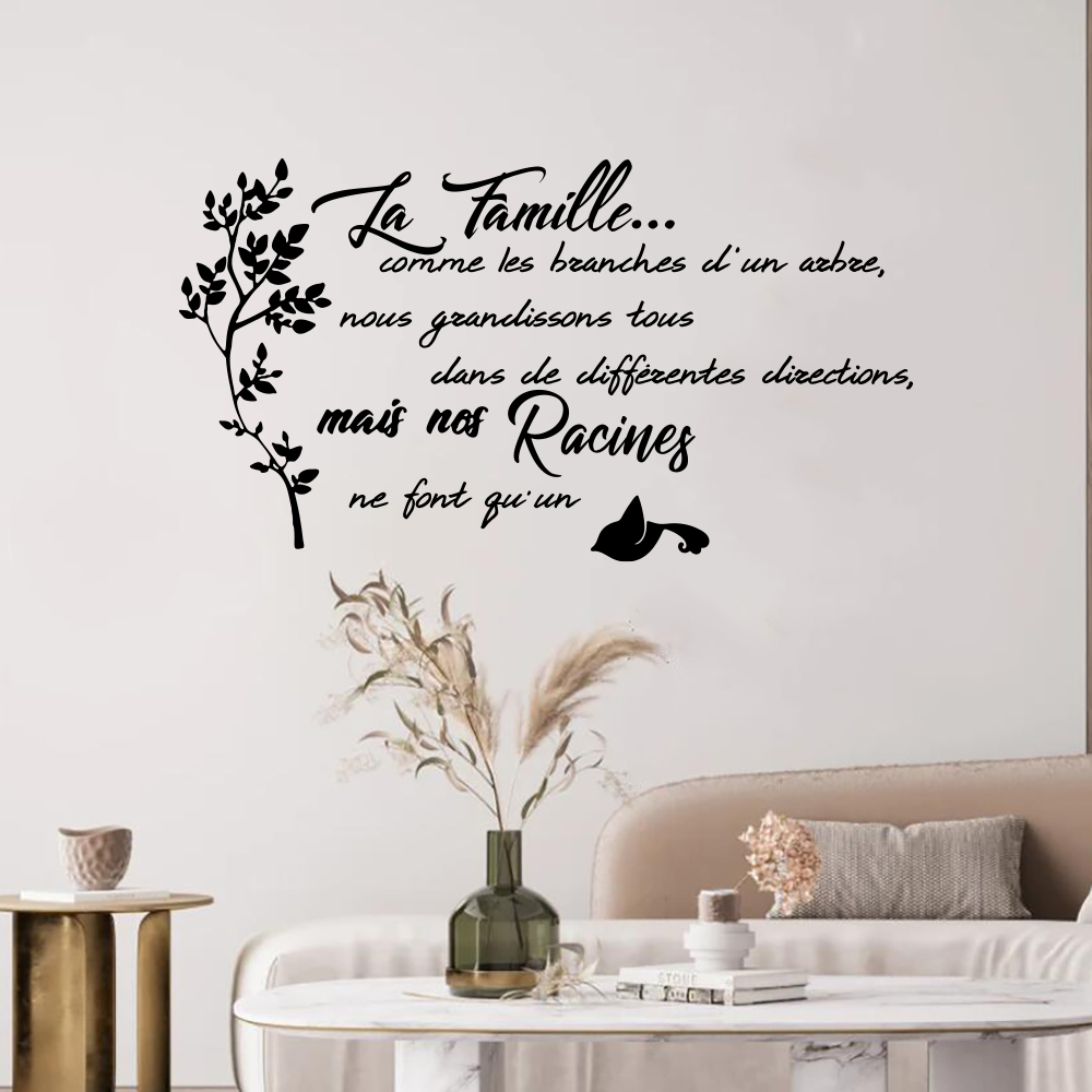 الفرنسية الأسرة إقتباس شجرة ال - مراجعة Family Tree Print وسعره