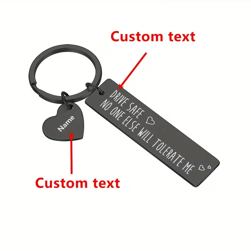 سلسلة مفاتيح مخصصة منقوشة بالل - مراجعة Initial Ring Custom وسعره