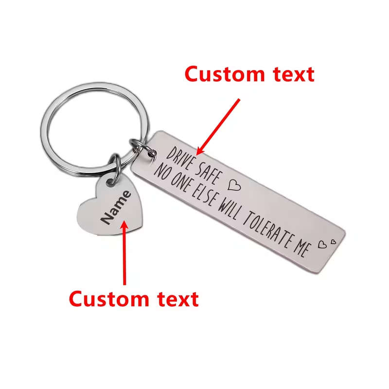 سلسلة مفاتيح مخصصة منقوشة بالل - مراجعة Initial Ring Custom وسعره